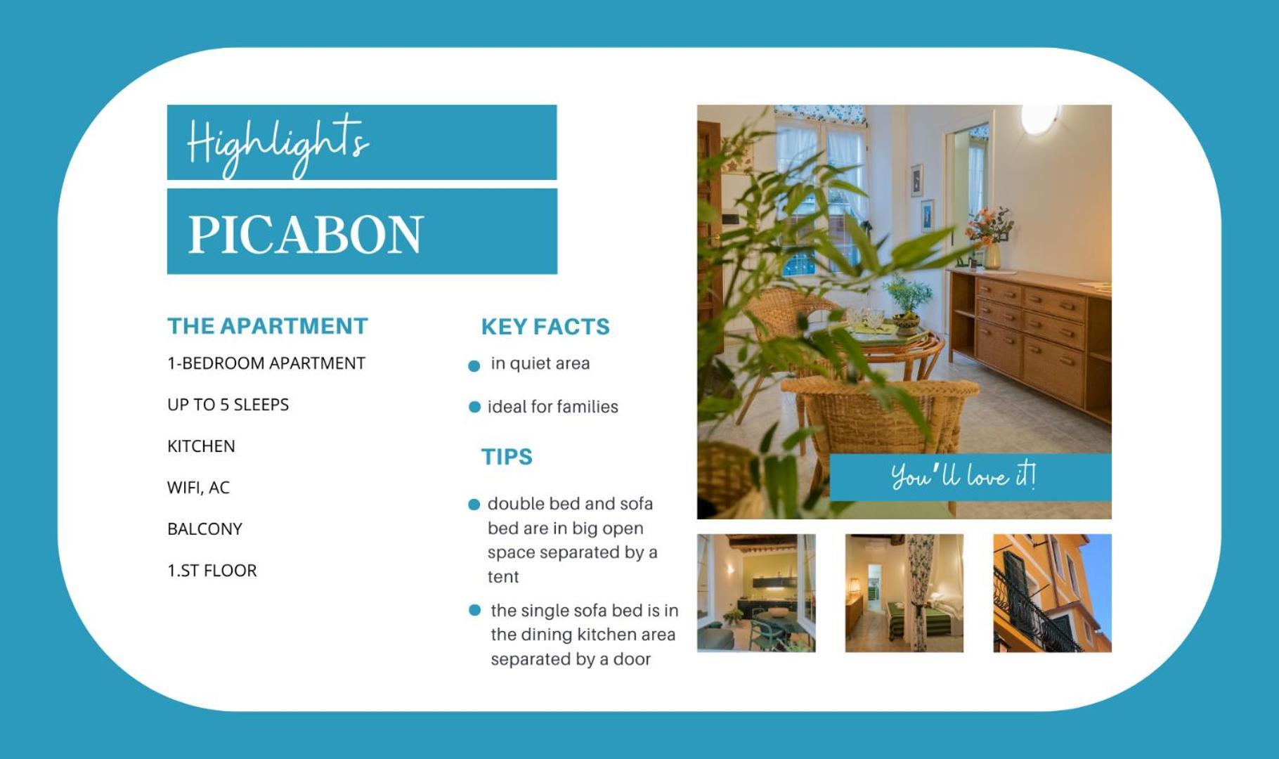 Picabon With Ac And Balcony Apartment